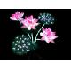 LED lotus lamp pool decoration landscape lighting three flower two leaf with pole light river lamp factory