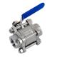 Stainless Steel 3 Piece 2 Ball Valve for Straight Through Channel Blow-Down Function