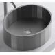 Oval Shaped Stainless Steel Vessel Bathroom Sinks With Matte Black Matte Grey Color