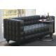 America style mid century night club 2 seater sofa with chromed foot