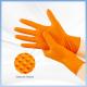 Orange Disposable Nitrile Work Gloves Powder Free Diamond Texture Industrial Nitrile Gloves