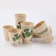 disposable Eco friendly stocked biodegradable paper cup  12oz PLA Printed Design Compostable Bamboo Paper Cup with logo