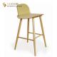 73cm High Foot Stools Contemporary Low Back Solid Wood Bar Chair