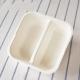 Disposable Pulp Pet Travel Bowl Cat Dog Food Basin Dry Wet Two Grid