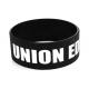 Black 25mm Width Debossed And Fill In Custom Silicone Rubber Wristbands