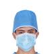 Non - Irritant Disposable Bouffant Caps , Blue Disposable Head Covers With Tie