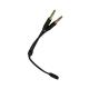 Y Splitter Cable Wire Harnesses Audio Cable Headset 3.5mm 2 Male Mic Cable