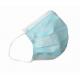 Clinic Disposable 3 Ply Non Woven Face Mask 17.5*9.5cm Daily Protection White Blue