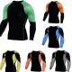 Long Sleeve Screen Printing Rash Guards Excellent Elasticity  Double Stitched Seams