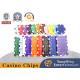 11.5g brand new multi-color chips ABS plastic Texas Baccarat Casino can be customized