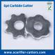 6 Point Scarifier Cutters Alloy Milling Cutters For Scarifying Machine Bartell