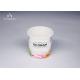 White Branded Disposable Ice Cream Containers Double Coating Non Toxic