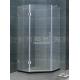 Frameless 8 / 10 MM Glass Shower Screens Clear Tempered With Stainless Steel Two Support Bars