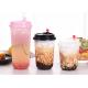 Injection Process PP Disposable Plastic Cups 500ml U Shaped For Milk Tea Bar