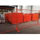 PVC Coated 6x9.5ft Temporary Site Fencing With 50x100mm Mesh