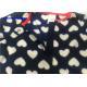 Heart Print Baby Fleece Pram Suit And Hat Sets For Girls OEM / ODM Available