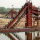 Gold And Diamond Bucket Chain Dredger Mining Machine In River