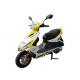 Disc / Drum Brake Gas Moped Scooter Yellow / White Plastic Body High Max Speed