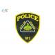 Police Armband Iron On Embroidered Patches Polyester Material For Clothing