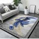 3D Printed Feather Abstract Pattern Carpets for Living Room Floor, Sofa and Bedroom