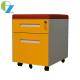 Metal Handle Mobile File Cabinet Rotating Assembled 2 Drawer With Cushion Top