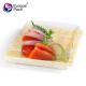Most popular lower price rectangle takeaway wood grain plastic sushi box