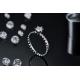1.16CTW Wavilion Design White Moissanite  And  Sapphire Platineve Diamonds Jewelry  Engagement  For Women Ring