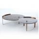 Modern Metal legs Marble Top Coffee Table Luxury Sectional Round Tea Table With Stainless Steel Frame
