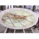 Oval Shaped Stone Table Tops , Light Green Onyx Table Top For Coffee Tea Table