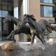 Resin Crafts Outdoor Bronze Sculpture , Brass Horse Sculpture 5mm Thick OEM ODM