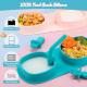 FDA Microwaveable Silicone Dinnerware Set , Odorless Suction Plates With Lids