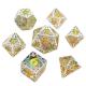 Silver Metal Frame Resin Dice Set DND#RPG#COC Dungeon And Dragon