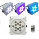 Ultra Bright Wireless Par Cans Lights , Remote Controlled Wireless Led Lights
