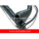300V TPE Curly Cable UL20841 24AWG 4C OD5.1mm VW-1 Black L=122.2mm