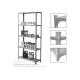 5 Layer Steel Slotted Angle Storage Racks Industrial Style Shelving Unit
