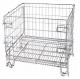 Long Folding 4.8mm Wire Mesh Storage Containers Steel Metal Box Warehouse