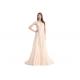 Organza Fabric Champagne Bridesmaid Dresses Long Europe Style Evening Dress