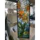 Customized design stained glass panel for entry door insert