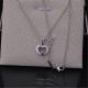 Chopard HAPPY DIAMONDS ICONS PENDANT Heart Necklace in ETHICAL WHITE GOLD