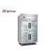 Upright Industrial Catering Fridge Stainless Steel Kitchen Display Four Glass Door