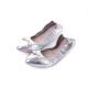high quality silver goatskin cute girl students shoes women designer shoes foldable flat shoes pointed toe shoes BS-16