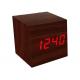 Wooden LED Alarm Clock With Thermometer Temp Date LED Display Calendars Electronic Desktop Digital Table Clocks For Gift