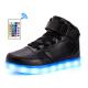 LED Light Up Shoes With Remote Control , Men & Women Leather High Top Led Light