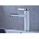 White Painting Bathroom Basin Faucets ROVATE Swivel Spout Deck Mounted