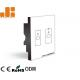 Double Channels Output LED Dimmer Switch With 86*86 Type Glass Panel IP40