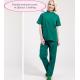 Stand Collar Scrubs Medical Uniforms , Short Sleeve Cotton Green Surgical Gown