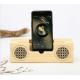 Dual - Horn Wood Grain Bluetooth Speaker with Hands - Free Intelligent Calls Function