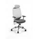 Grey Swivel Mesh Office Chair Executive Office Furniture PU Covered