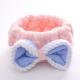 300gsm Pretty Fluffy Makeup Headband Bowknot For Washing Face