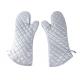 Cotton Lining Silver Oven Mitts High Temperature Resistance Easy Clean